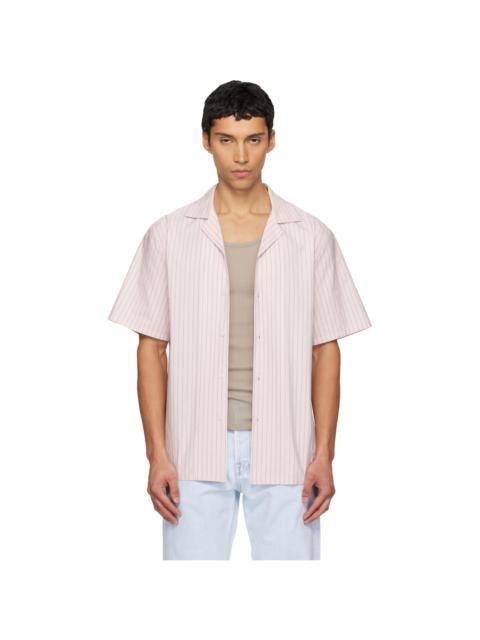 Lanvin Pink Striped Bowling Shirt