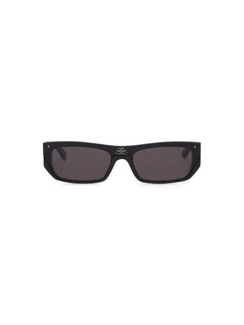 BALENCIAGA Shield Rectangle Sunglasses in Black