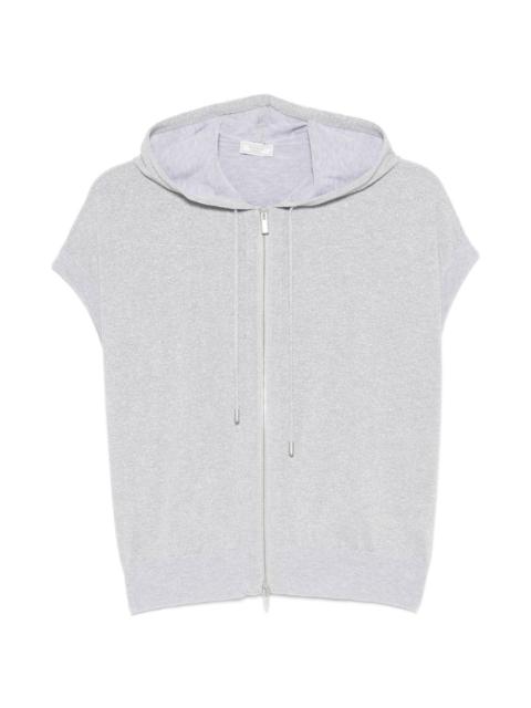 PESERICO cap-sleeve zip-up cardigan