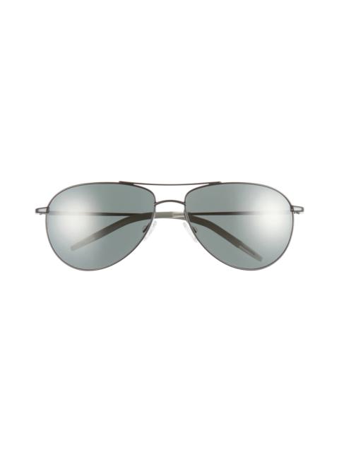 Dresner 56mm Polarized Aviator Sunglasses