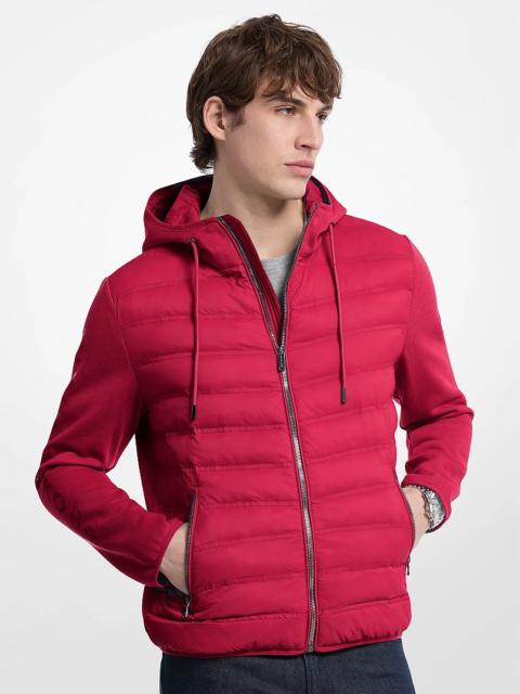 MICHAEL KORS Galway Quilted Mixed-Media Jacket