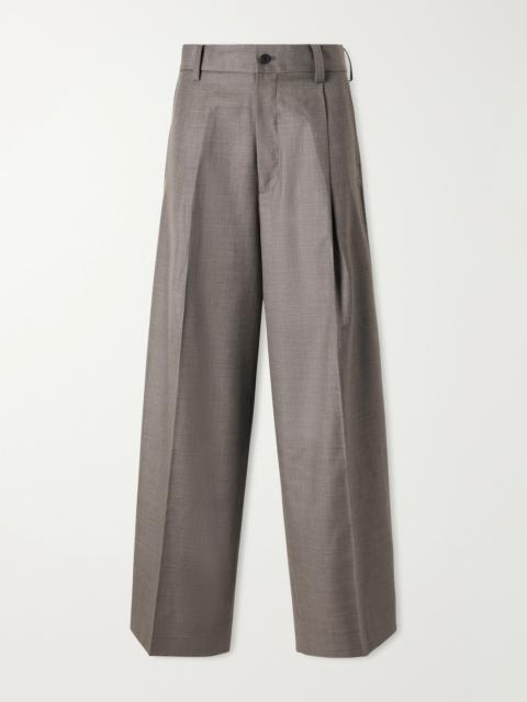ssstein Wool Pleated Wide-leg Pants