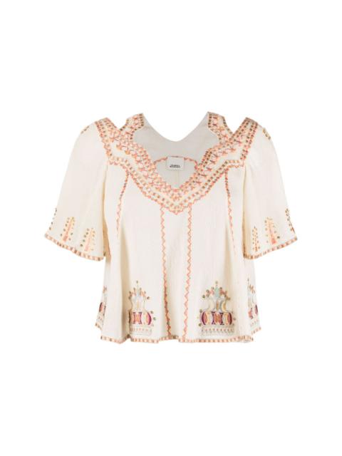 Biani embroidered top