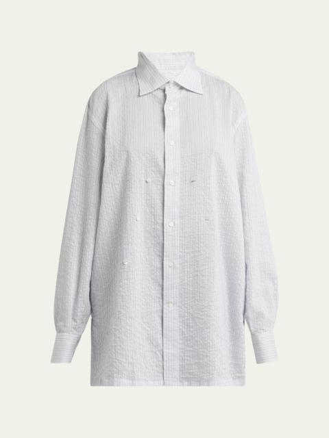 SETCHU Stripe Button Down Blouse