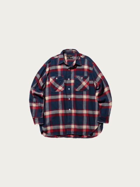 BEAMS PLUS WORK Indian Flannel Plaid - Blue