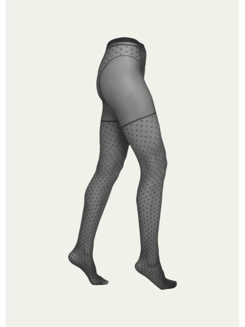Wolford Dotted Garter Belt Tights