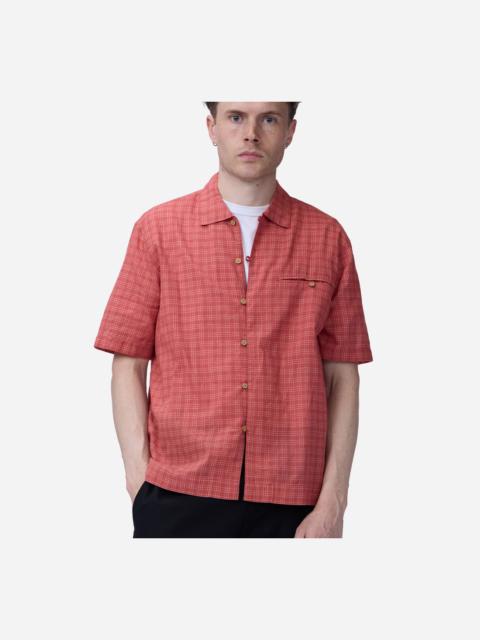 3sixteen Short Sleeve Loop Shirt ~ Red Microcheck