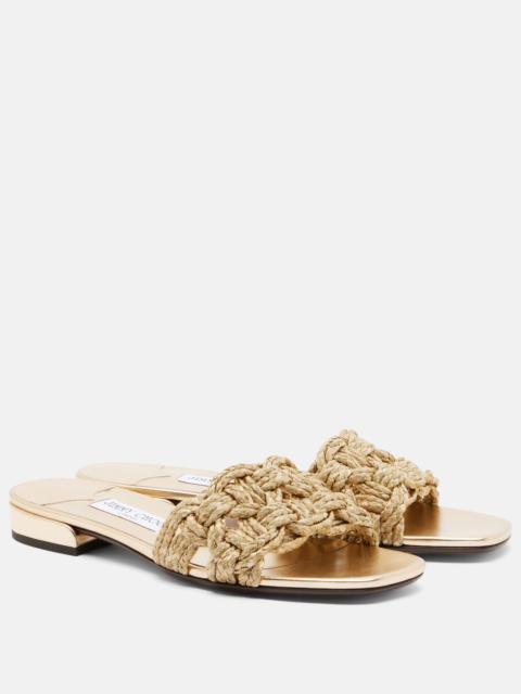 JIMMY CHOO Chara woven slides