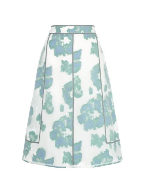 3.1 Phillip Lim Abstract Daisy a-line skirt