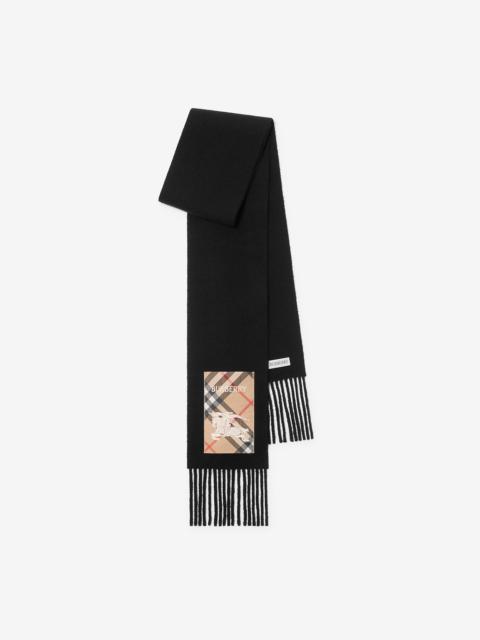 Burberry Check Label Cashmere Scarf