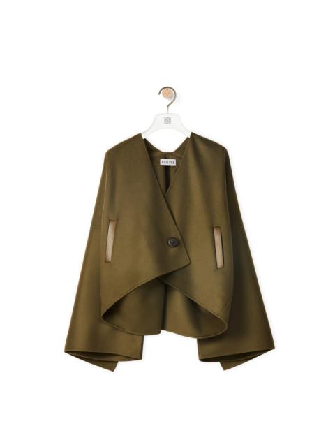 Loewe Cropped oversize jacket in wool and cashmere