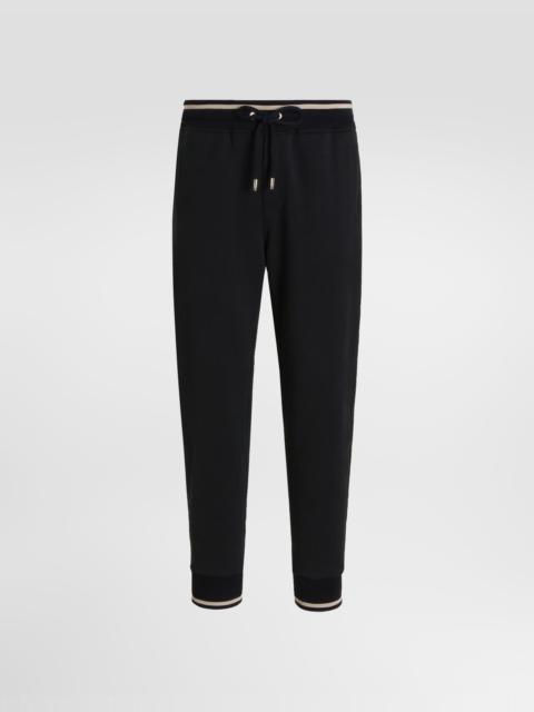 Dolce & Gabbana Cotton jogging trousers with embroidery