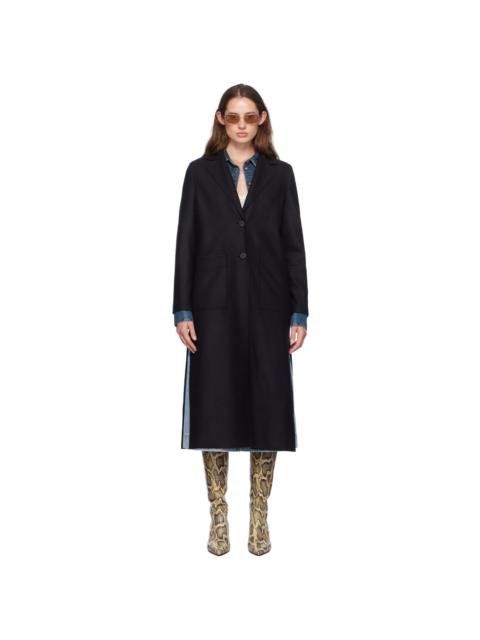 Harris Wharf London Black Long Boxy Coat