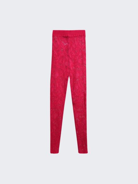 Alaïa Lace Leggings Fuchsia