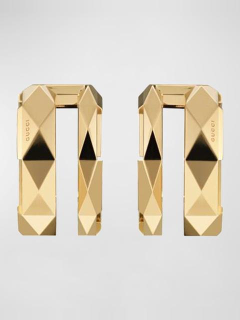 GUCCI Link to Love Huggie Earrings in 18k Yellow Gold