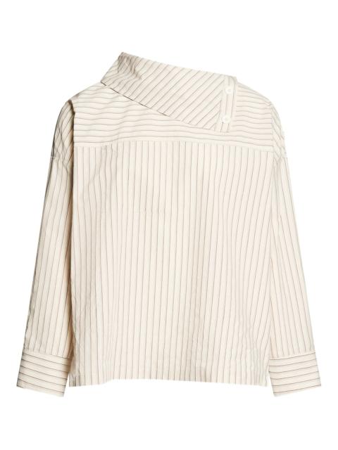 Yves Salomon Yves Salomon Asymmetric-neck Poplin Blouse