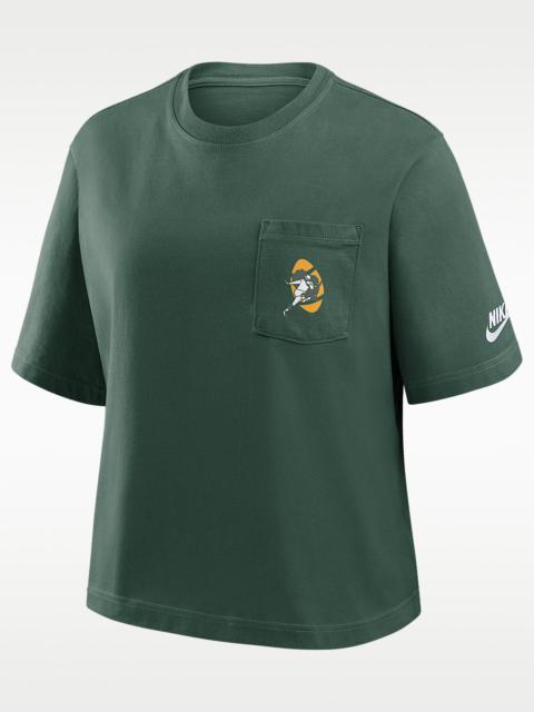 Nike Green Bay Packers Rewind Pocket Boxy Women's Nike NFL T-Shirt