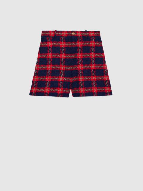 GUCCI Check tweed shorts