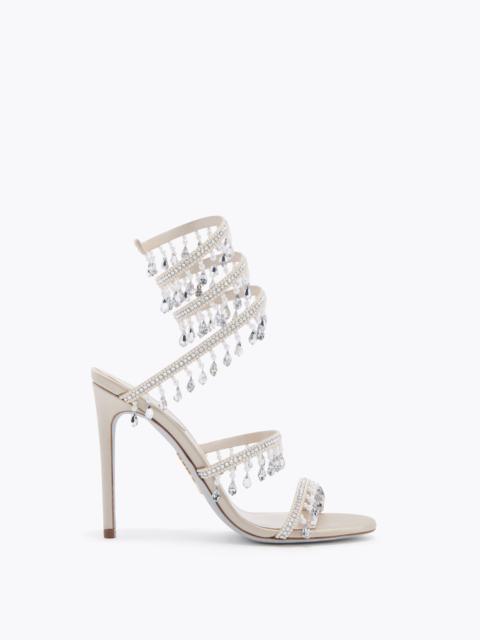 RENE CAOVILLA CHANDELIER BEIGE SANDAL WITH PEARLS 105