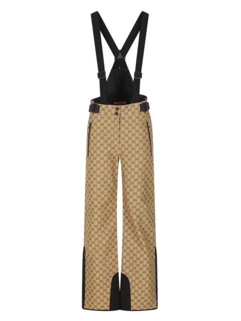 GUCCI GG jacquard braces jumpsuit