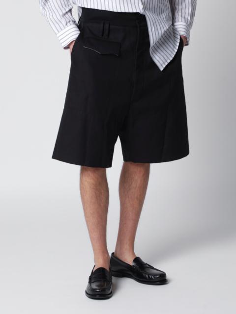 NAMACHEKO Black cotton bermuda shorts