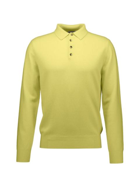 Allude buttoned polo sweater