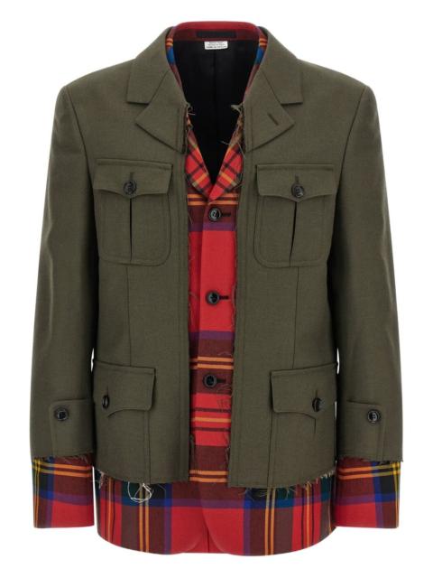 Comme des Garçons Homme Plus layered wool military jacket
