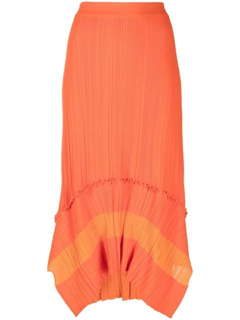 Stella McCartney two-tone fine-ribbed skirt