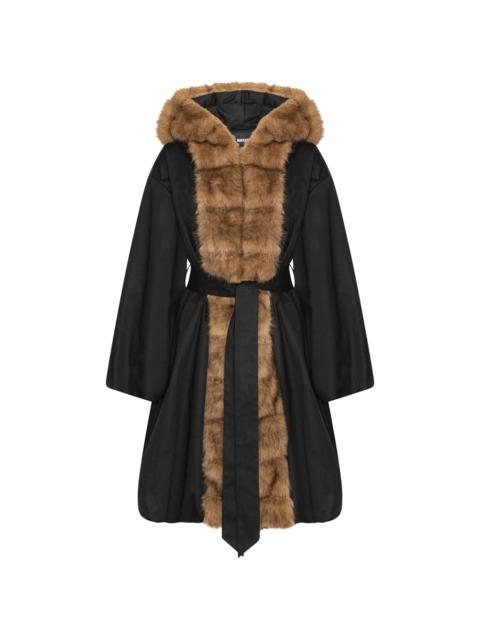 ROTATE Rotate Faux-fur Collar Coat