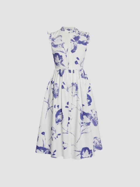 Erdem SLEEVELESS FLARED MIDI DRESS