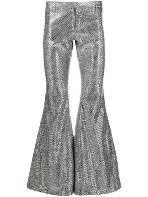 sequinned flared trousers