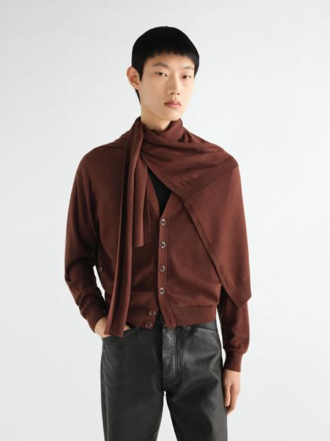 Lemaire TROMPE L'OEIL SCARF IN MERINO BLEND