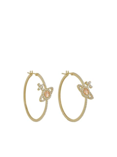Vivienne Westwood Olympia pavé orb hoop earrings