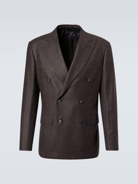 Brioni Prince of Wales check wool blazer