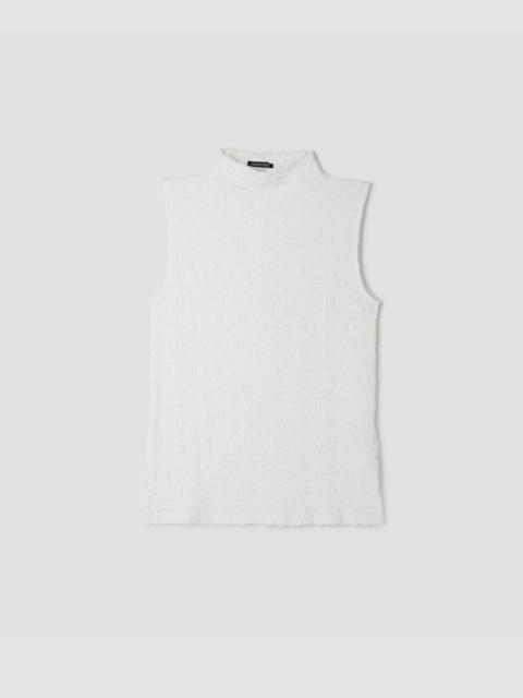 EILEEN FISHER Bubble Jacquard Funnel Neck Top