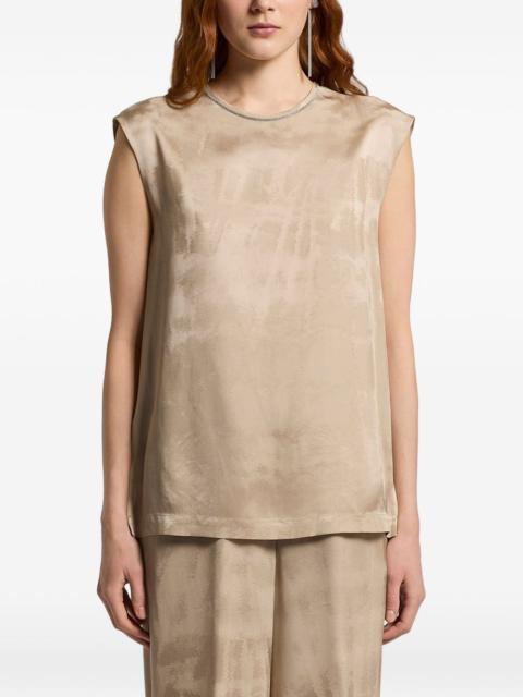 PESERICO embellished sleeveless top