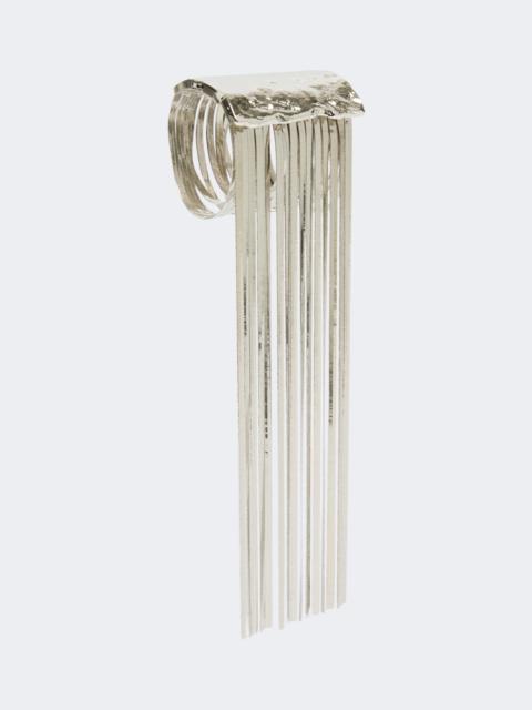 Sportmax FEROCE Metallic-fringed bracelet - SILVER
