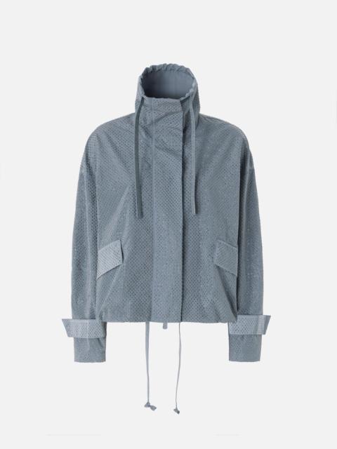 PINKO BLOUSON JACKET WITH ALL-OVER MICRO STUDS