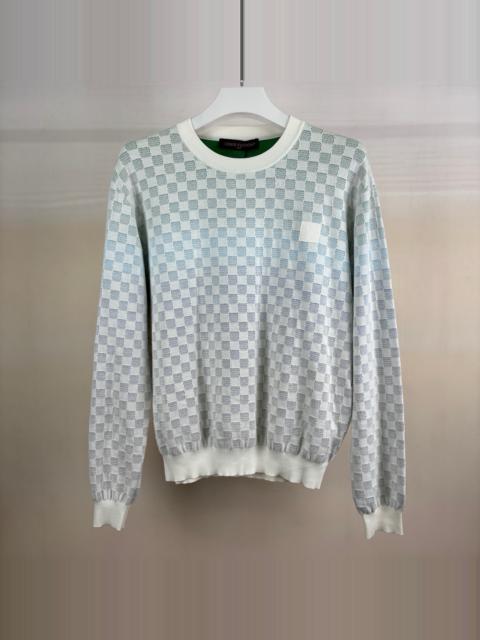 Louis Vuitton Louis Vuitton 25SS Gradient Damier Long-Sleeve Knitted Sweatshirt
