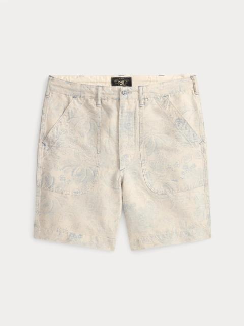 RRL by Ralph Lauren Indigo Print Linen-Cotton Short