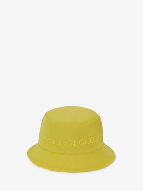 Alexander McQueen Women's Padded Bucket Hat in Lemon