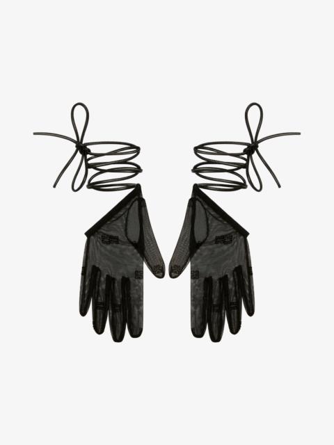 Givenchy MINI ASYMMETRICAL GLOVES IN 4G TULLE