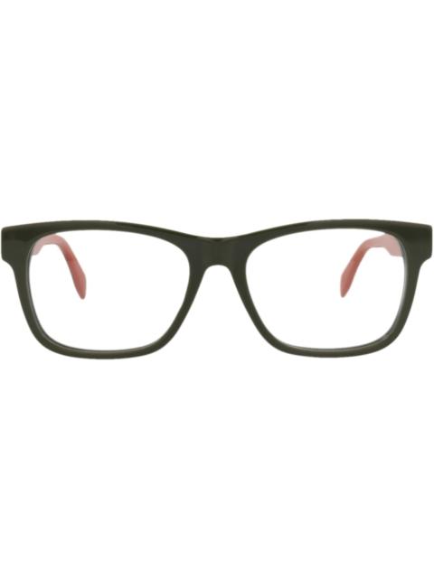 Alexander McQueen Alexander McQueen Square-Frame Acetate Optical Frames Green Green Transparent (AM0307O-30010911-005)