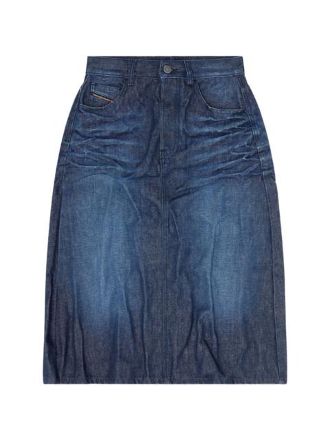 Diesel faded denim skirt