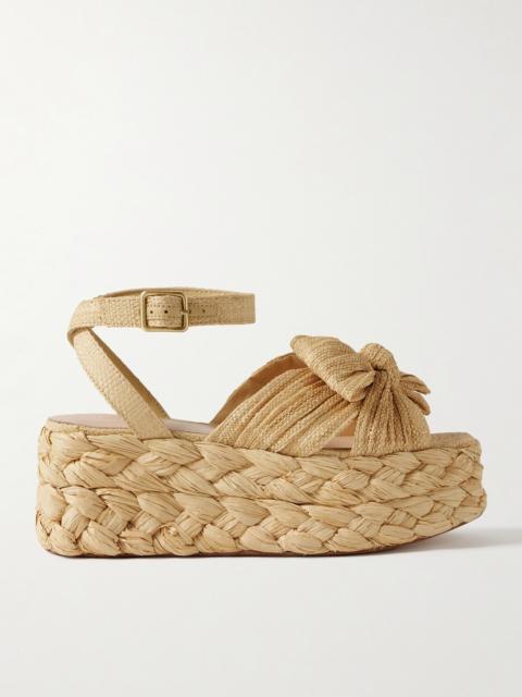 LOEFFLER RANDALL Gaby Raffia Platform Sandals