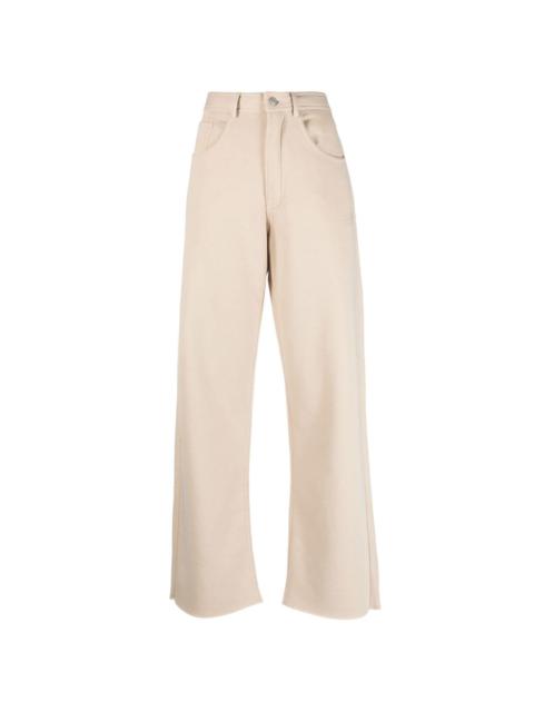 signature numbers-motif wide-leg trousers