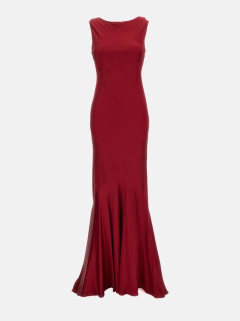 Max Mara Studio Long dress in reverse satin