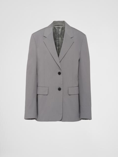 Single-breasted Panama cotton jacket