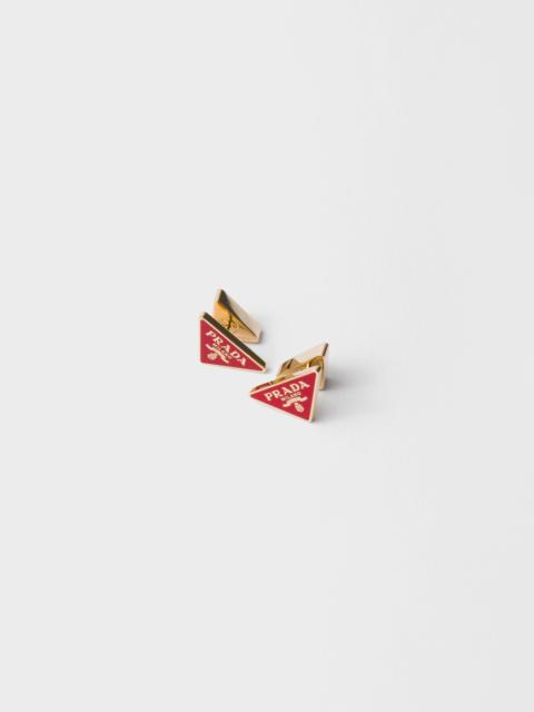 Prada Enameled metal earrings