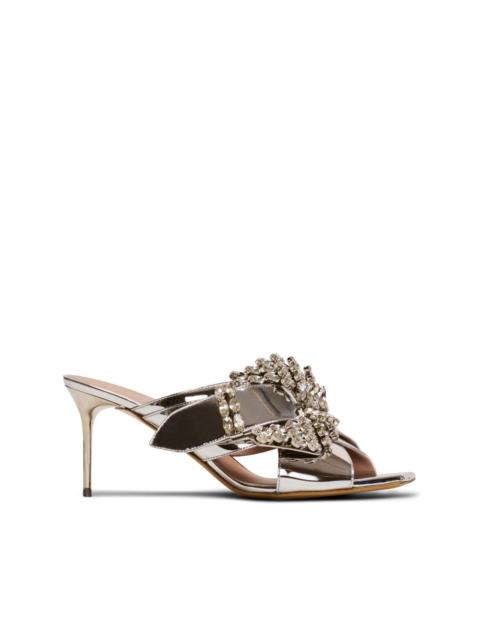 Balmain Uma 75mm crystal-buckle mules